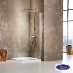 Διαχωριστικό κρύσταλλο ντουζιέρας WD60 ρυθμιζόμενo από 57 έως 59εκ., Devon Clean Glass Chrome