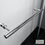 Διαχωριστικό μονόπτυχο μπανιέρας με Πετσετοκρεμάστα 85 εκ. ύψους 140εκ., AXIS Clear Chrome - Image 2