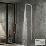 ΣΤΗΛΗ ΝΤΟΥΖ ETNA ΜΕ ΜΙΚΤΗ ICOS ΥΨΟΣ 179 εκ. INOX