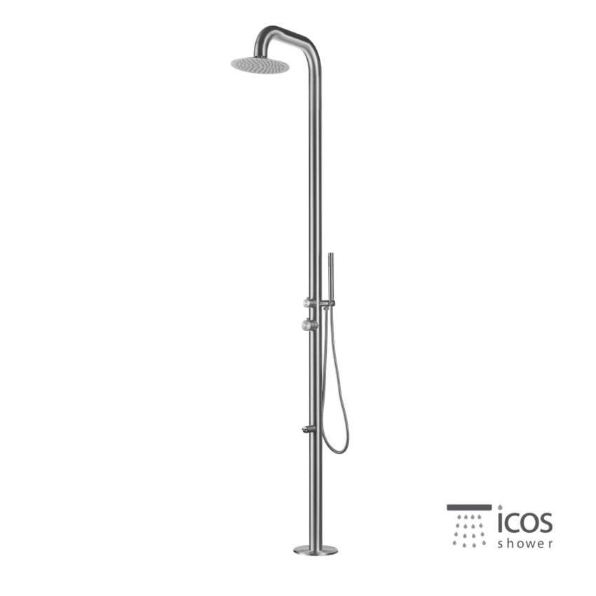 Στήλη Ντουζιέρας εξωτερικού χώρου με μίκτη LEAMIX, ICOS Inox AISI316 - Image 2