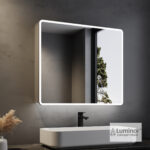 ΝΤΟΥΛΑΠΙ ΜΠΑΝΙΟΥ KUBI 80x70 ΜΕ ΦΩΤΙΖΟΜΕΝΟ ΚΑΘΡΕΠΤΗ LED