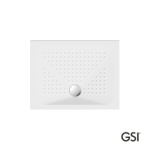 Ντουζιέρα Πορσελάνης Παραλληλόγραμμη 90x70 h.4 (4388) antislip Φ90 GSI White