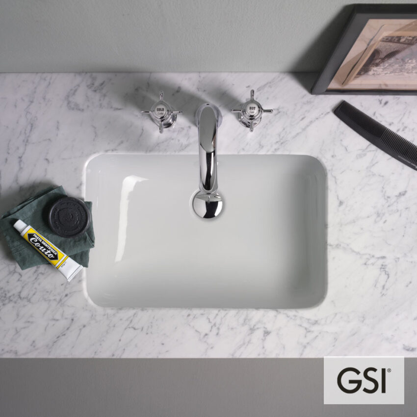 Νιπτήρας Πορσελάνης Pura Υποκαθήμενος55x38 GSI White - Image 4