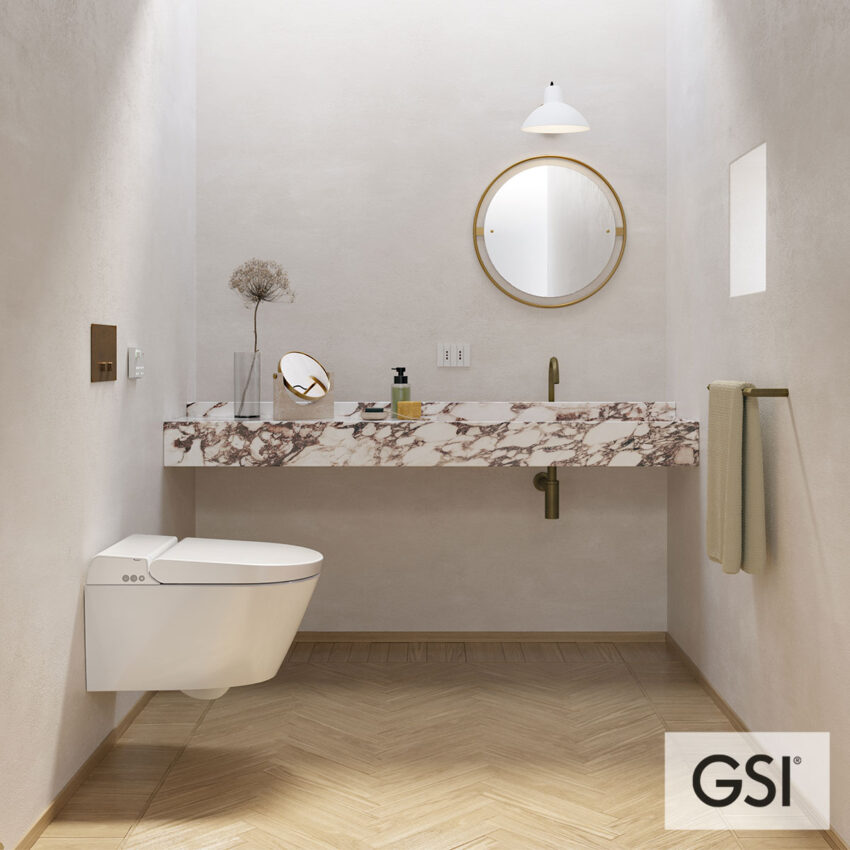 Λεκάνη Κρεμαστή PURA/59  Swirlflush με σύστημα ηλεκτρονικού μπιντέ, White GSI Ιταλίας - Image 4