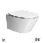 Λεκάνη Κρεμαστή MODO+/54 Swirlflush με κάλυμμα Slim Soft Close MS84C, GSI White