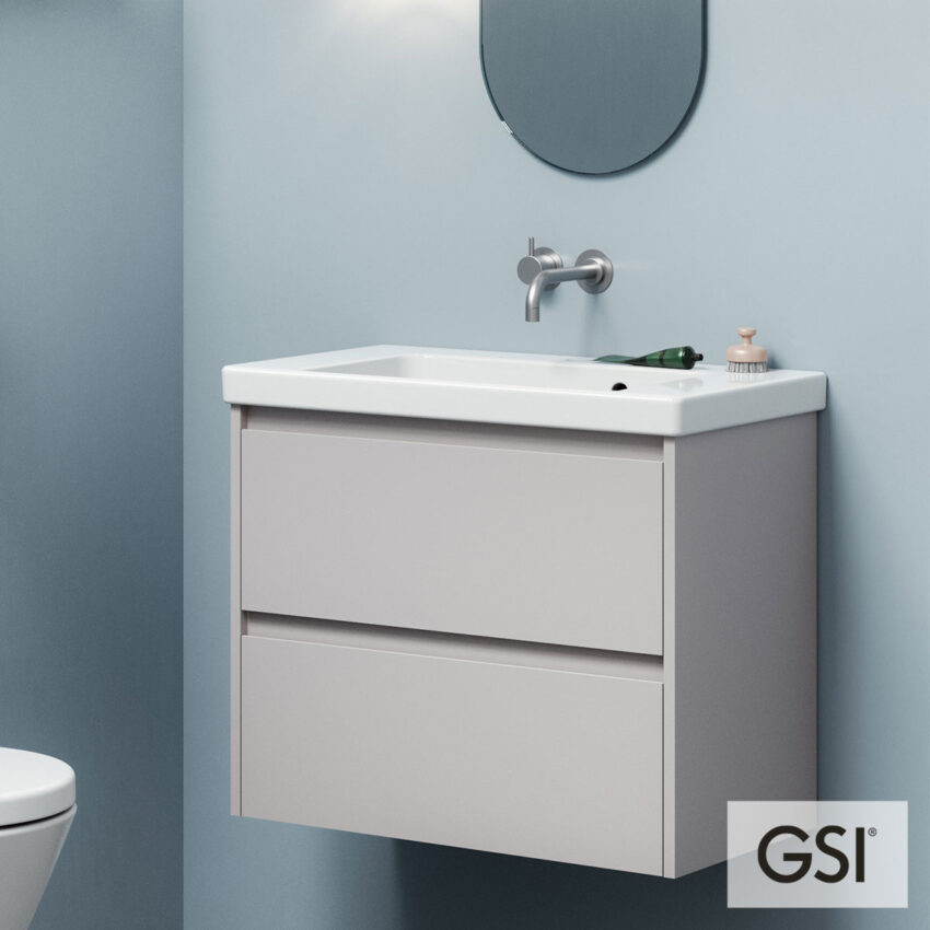 Νιπτήρας Πορσελάνης Norm 70x40 Χωρίς Οπή Μπαταρίας (1 προχαραγμένη) GSI White - Image 3