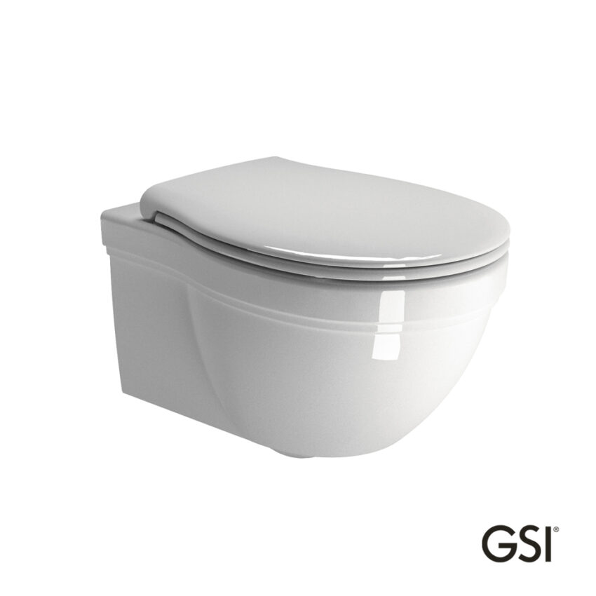 Λεκάνη Κρεμαστή CLASSIC/55 με κάλυμμα Soft Close MS87C White, GSI White - Image 2