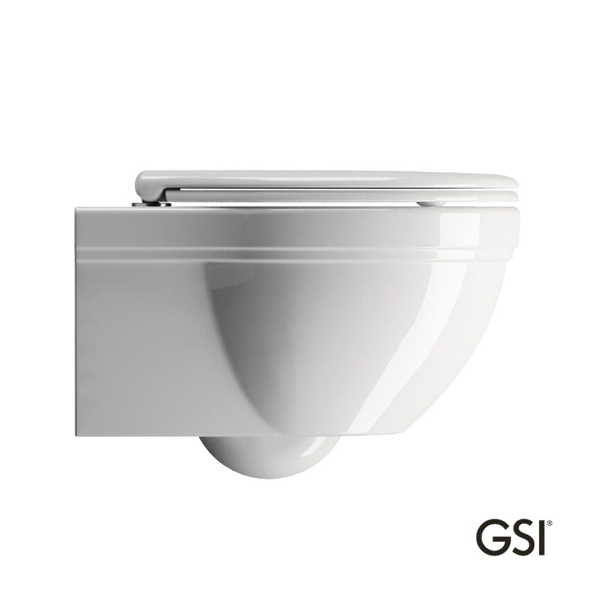 Λεκάνη Κρεμαστή CLASSIC/55 με κάλυμμα Soft Close MS87C White, GSI White - Image 3