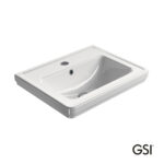 Νιπτήρας Πορσελάνης Classic 60x46 (1 οπή+2 προχ.) GSI White - Image 2