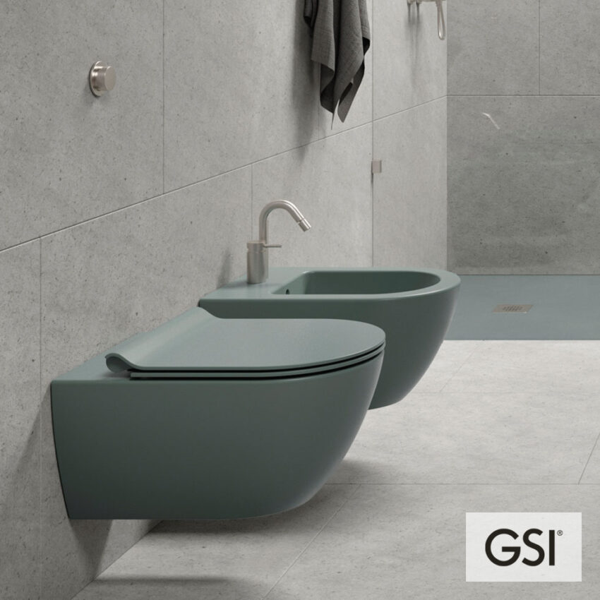 Λεκάνη Κρεμαστή Pura/50 Swirlflush με κάλυμμα MS86SC Super Slim Soft Close, GSI Agave - Image 2