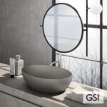 Νιπτήρας Πορσελάνης Pura 60x42 GSI Tortora - Image 2