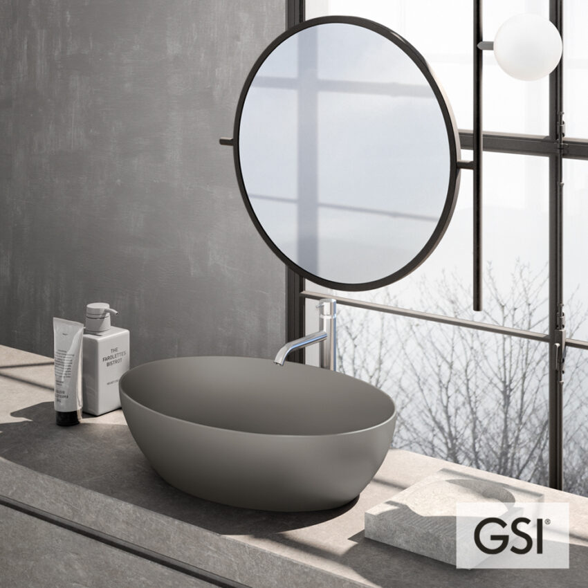 Νιπτήρας Πορσελάνης Pura 60x42 GSI Tortora - Image 2