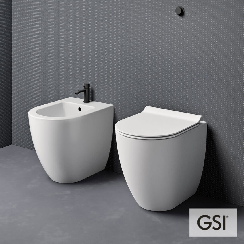 Λεκάνη Υψηλής Πίεσης Πισωστόμια Pura/55 Swirlflush με κάλυμμα Super Slim Soft Close MS86SC, GSI White Matt - Image 2