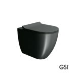 Λεκάνη Υψηλής Πίεσης Πισωστόμια Pura/55 Swirlflush με κάλυμμα Super Slim Soft Close MS86SC, GSI Ardesia