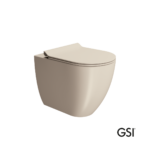 Λεκάνη Υψηλής Πίεσης Πισωστόμια Pura/55 Swirlflush με κάλυμμα Super Slim Soft Close MS86SC, GSI Creta