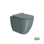 Λεκάνη Υψηλής Πίεσης Πισωστόμια Pura/55 Swirlflush με κάλυμμα Super Slim Soft Close MS86SC, GSI Agave