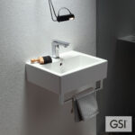 Νιπτήρας Πορσελάνης Kube 45x35 (χωρίς οπή-3 προχ.) GSI WHITE - Image 2