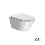 Λεκάνη Κρεμαστή Kube-X/50 Swirlflush με κάλυμμα Super Slim Soft Close MS86SC, GSI White