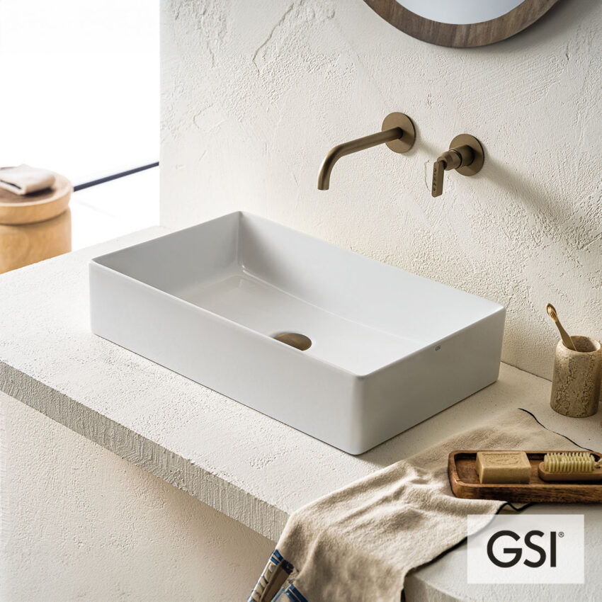 Νιπτήρας Πορσελάνης Kube-X 60x37 GSI White - Image 2