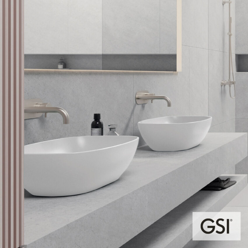 Νιπτήρας Πορσελάνης Nubes 50x35 GSI White - Image 2