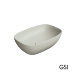 Νιπτήρας Πορσελάνης Nubes 50x35 GSI Cenere