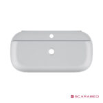 Νιπτήρας Πορσελάνης Glam76/R 76x38 (1 οπή) Scarabeo White - Image 2