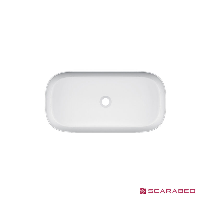 Νιπτήρας Πορσελάνης Glam 76x39 Scarabeo White - Image 2