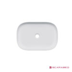 Νιπτήρας Πορσελάνης Glam 56x39 Scarabeo White - Image 2