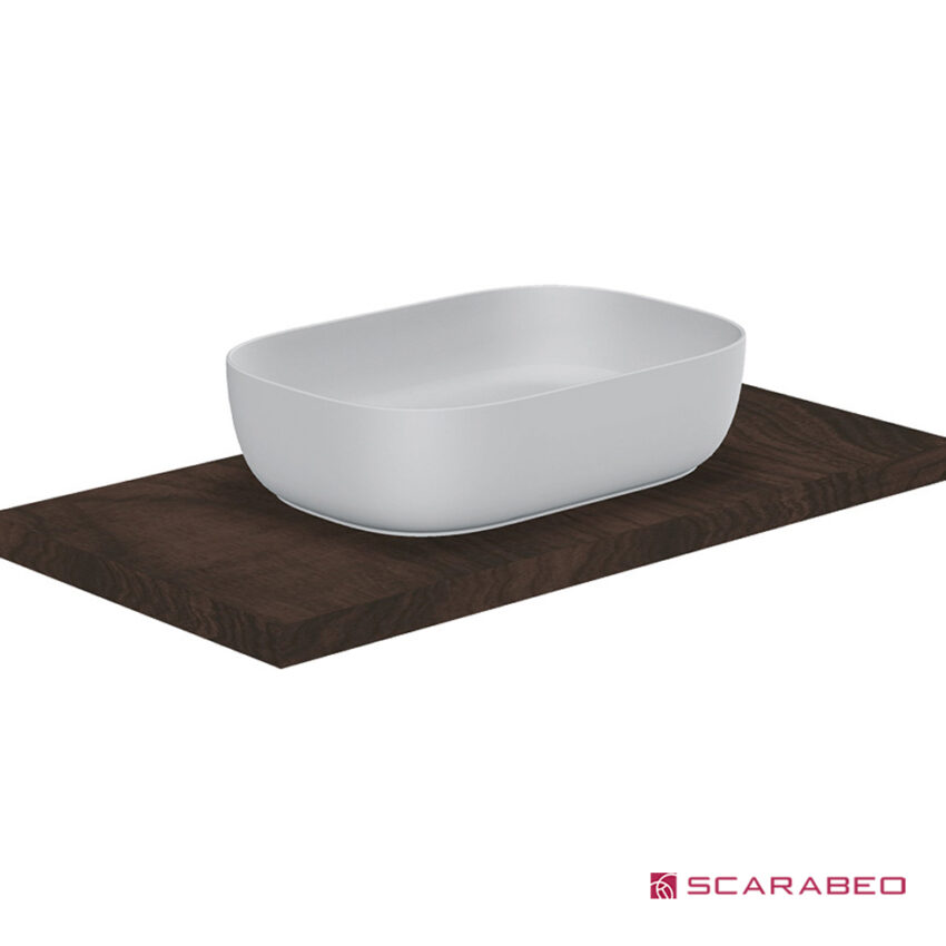 Νιπτήρας Πορσελάνης Glam 56x39 Scarabeo White - Image 4