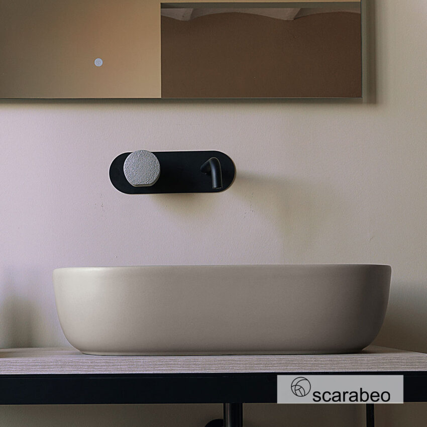 Νιπτήρας Πορσελάνης Glam 56x39 Scarabeo sand - Image 3