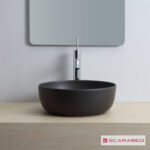 Νιπτήρας Πορσελάνης Glam Φ39 Scarabeo Ardesia (Black Matt) - Image 2