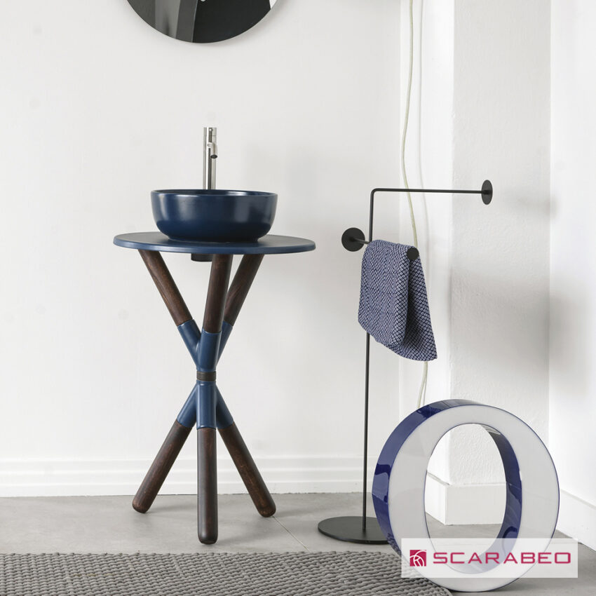 Νιπτήρας Πορσελάνης Glam Φ39 Scarabeo Ocean (blu) - Image 2