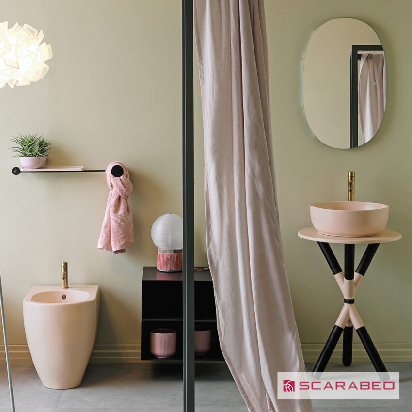 Νιπτήρας Πορσελάνης Glam Φ39 Scarabeo Antique pink (rosa) - Image 2