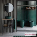 Νιπτήρας Πορσελάνης Glam Φ39 Scarabeo Musk (verde) - Image 2