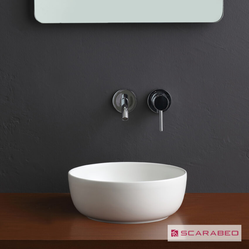 Νιπτήρας Πορσελάνης Glam Φ33 Scarabeo Pearl (White Matt) - Image 2