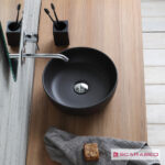 Νιπτήρας Πορσελάνης Glam Φ33 Scarabeo Ardesia (Black Matt) - Image 3