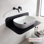 Έπιπλο μπάνιου Plana 80εκ. Black Matt χωρίς νιπτήρα, Scarabeo - Image 2