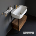 Έπιπλο μπάνιου Laila 270312-NROP89  με συρτάρι 2712-89 Χωρίς Νιπτήρα, Scarabeo - Image 2