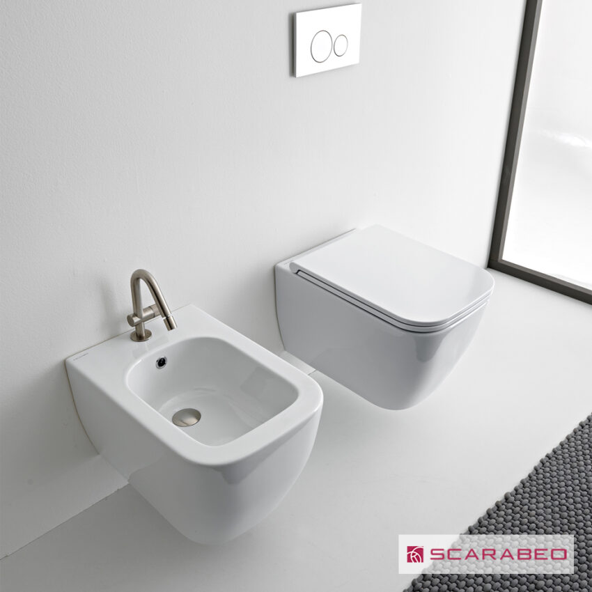 Λεκάνη Κρεμαστή TEOREMA/52 Clean-Flush με κάλυμμα Slim Soft Close, Scarabeo White - Image 2