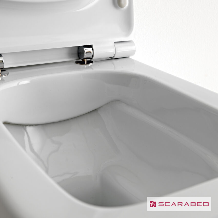 Λεκάνη Κρεμαστή TEOREMA/52 Clean-Flush με κάλυμμα Slim Soft Close, Scarabeo White - Image 3
