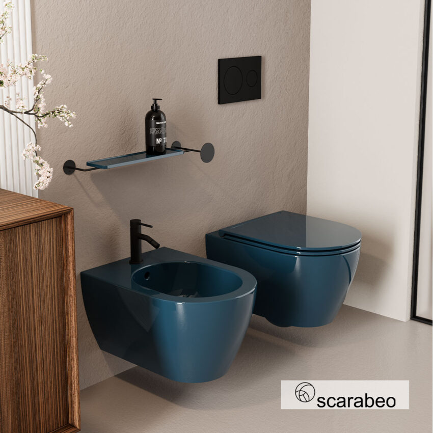 Λεκάνη Κρεμαστή GLAM/50,5 Twist με κάλυμμα Slim Soft Close, Scarabeo Ocean Glossy - Image 2