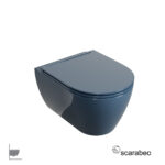 Λεκάνη Κρεμαστή GLAM/50,5 Twist με κάλυμμα Slim Soft Close, Scarabeo Ocean Glossy