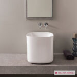 Νιπτήρας Πορσελάνης Moon 42x42 y.40 Scarabeo White