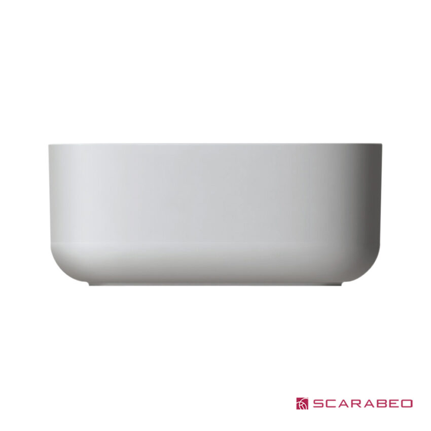 Νιπτήρας Πορσελάνης Moon 42x42 (1 οπή) Scarabeo White - Image 4