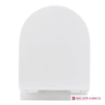 Λεκάνη Κρεμαστή MOON/50,5 Clean-Flush με κάλυμμα Slim Soft Close, Scarabeo White - Image 3