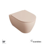 Λεκάνη Κρεμαστή MOON/50,5 Clean-Flush με κάλυμμα Slim Soft Close, Scarabeo Antique pink (rosa)