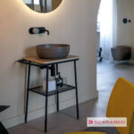 Έπιπλο μπάνιου Fuji 59εκ. Wood/Ardesia (Black Matt) χωρίς νιπτήρα, Scarabeo - Image 2