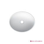 Νιπτήρας Πορσελάνης Ovo 41x33,5 Scarabeo White - Image 2