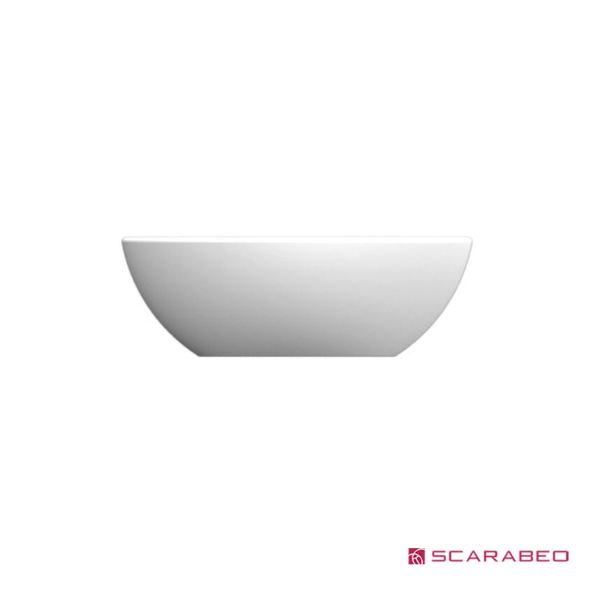 Νιπτήρας Πορσελάνης Ovo 41x33,5 Scarabeo White - Image 3