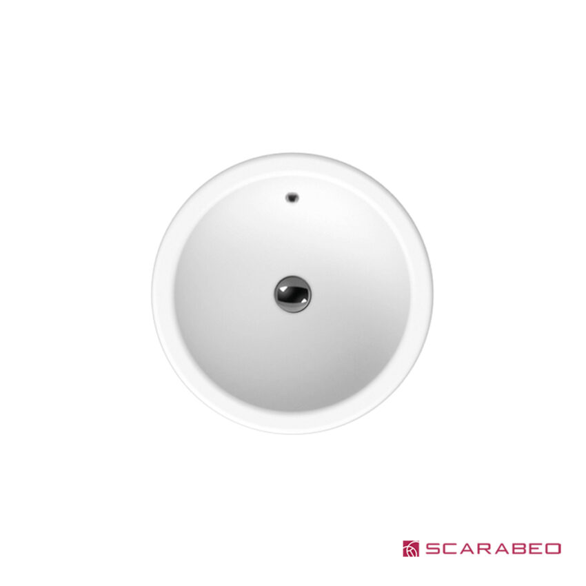 Νιπτήρας Πορσελάνης In-Out 39,5φ Scarabeo White - Image 3